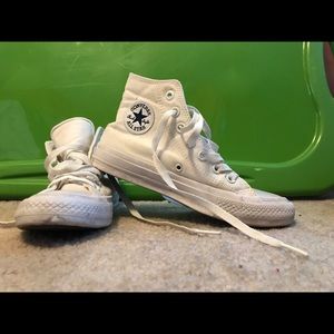 White Classic Converse High Tops